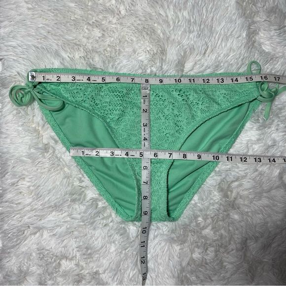 EUC Mossimo Mint Green Crochet Side Tie Bikini Bottom XL - Picture 13 of 13